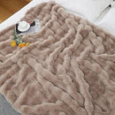 UKELER Faux Fur Throw Blanket Plush Thick Fleece Blanket Fluffy Cozy Soft Warm Blankets Throws for Bed, Couch, Sofa, Office, Camping 50''x60'' Camel by CozyNest Decor