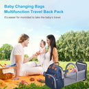 Jeryswet Baby Diaper Bags with Changing Station, Waterproof Large Capacity Diaper Bag Backpack for Moms Dads with USB Charging Port and Stroller Straps, Baby Shower Gifts, Blue by TinyTreasures Baby Boutique