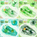 6 Packs Gradient Green Slime Kit - Cloud Butter Clear Slime, Crunchy Slimes for Kids with Various Slime Add-ins, Non Sticky Slimes Party Favors for Girls and Boys by TinyTreasures Baby Boutique
