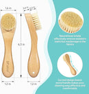 BFWood Laundry Stain Brush, Natural Soft Boar Bristles, Removes Tough Stains from Delicate Fabrics Like Knits, Cotton, and Linens, Gentle on Fabrics, No Damage by CozyNest Decor