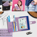 Melsbrinna Rfid Passport Holder for Travel women/Men, Cute Passport Wallet Rfid Blocking Card Slots, Rfid Passport Cover/CaseTravel Wallet, Passport Book Holder (1, Purple1) by TinyTreasures Baby Boutique