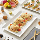 MIECOO Large Serving Platter, 18.5" x 11.5" White Serving Tray, Rectangular Porcelain Plate for Party, Wedding, Birthday, Entertaining, Food, Appetizer, Fruit, Sushi, Dessert by CozyNest Decor