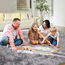 Ultra Soft Rug for Living Room, 3X5 Fluffy Shag Area Rug for Bedroom, Modern Shaggy Carpets Fuzzy Rug for Teens Dorm Nursery Home Decor Aesthetic, Upgrade Anti-Skid Durable, Tie-Dyed Light Grey by TinyTreasures Baby Boutique