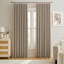 KEQIAOSUOCAI 60 Wide Pinch Pleated Window Curtain Panels 90 Inches Long Custom Made Pleated Curtains Hooks Track Privacy Memory Shape Drape for Living Room,Khaki, Set of 2=120 Inch Wide by TinyTreasures Baby Boutique