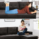 Naomi Home Transform Any Space: Sleeper Sectional Sofa with Convertible Sofa Bed & Inviting Chaise. Find Tranquil Comfort with Stress-Relieving Design & Durable Cushions - Espresso/Velvet by CozyNest Decor