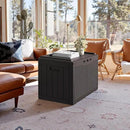 JUMMICO 100 Gallon Resin Deck Box with Cushion, Waterproof Outdoor Storage Box with Lockable Lid for Garden Tools, Patio Cushions (Brown) by CozyNest Decor