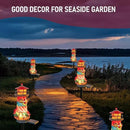 Dazzle Bright Miniature Lighthouse Pathway Decorative Lights, Solar Lights Outdoor Miniature Lighthouse Waterproof Garden Stake Light for Fairy Garden Pathway Lawn Yard Gifts Decoration by CozyNest Decor