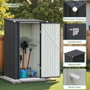 Greesum 3×3FT Outdoor Storage Shed, Metal Sheds with Sloping Roof and Lockable Single Door, Steel Tool Shed for Backyard, Bike, Patio, Garage, Lawn, Black by GreenHaven Gardens