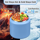 26oz Kids for Hot Food, Insulated Vacuum Food Jar with Buckle Lid, Stainless Steel Wide Mouth Leak Proof Insulated Lunch Container for School Picnic Travel, Sky Blue by TinyTreasures Baby Boutique