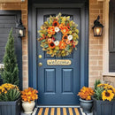 Fall Wreath for Front Door, 24 Inch Autumn Wreath with Pumpkins, Peony, Sunflowers & Dahlias, Fall Decorations for Home, Artificial Flowers Harvest and Thanksgiving Indoor & Outdoor by CozyNest Decor