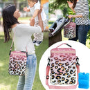 Breastmilk Cooler Bag with Ice Pack Fits 4 Bottles Up to 9 Ounce - Insulated Baby Bottle Cooler on The Go with Strap for Nursing Mom, Daycare or Travel by TinyTreasures Baby Boutique