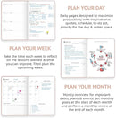 Undated Daily Planner – 1-Year B5 Productivity Organizer with Two-Page Weekly Spread, Goal Setting, Habit Tracker, Weekly & Monthly Pages – Hardcover Time Management Notebook (Rose Gold) by TinyTreasures Baby Boutique