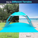 DLUCKY Beach Tent for 1/2/3/4/5/6 Person,Anti-UV Portable Sun Shade ShelterUPF 50+,Both Sides Extendable Floor,Extendable Awning,with 2 Ventilating Mesh Windows,Lightweight & Easy Setup. by TinyTreasures Baby Boutique