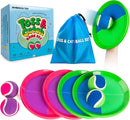 EVERICH Upgraded Toss and Catch Ball Game Set - Indoor and Outdoor Games for Kids 3-12, Beach Sand Pool Water Toy Includes 4 Paddles 4 Sticky Balls, Great Birthday Easter Gifts for Boys Girls by TinyTreasures Baby Boutique