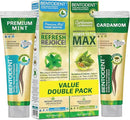 Bentodent Calcium Bentonite Clay Toothpaste Fluoride-Free SLS Free Natural Toothpaste for Family Including Kids (Combo Pack (Mint & Cardamom)) by CozyNest Decor