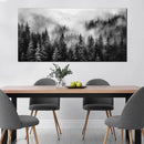 Large Pictures for Living Room Foggy Forest Canvas Wall Art for Bedroom Black Home Office Wall Decor 29 x 59 Inch by CozyNest Decor