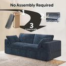 78.74" LoveSeat Cloud Sofa,Modular Sectional Couch,Modern Deep Seat Upholstered Couches with Plush Corduroy Fabric for Living Room Furniture,Bedroom and Apartment,No Assembly Required,Blue by CozyNest Decor
