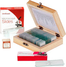 AmScope PS25-BSC12-72P100S22 25 Piece Microscope Prepared Slides, 72 Piece Pre-Cleaned Blank Plate Slides, 12 Piece Single Depression Concave Slides and 100 Piece Coverslips by TinyTreasures Baby Boutique