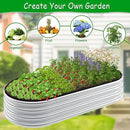 2mm Thick Fabric Garden Grow Bed Bags, 4x2x1 Ft Liners Designed For Outdoor Metal Raised Garden Beds, 60 Gallon Capacity Oval Large Vegetable Growing Boxes by GreenHaven Gardens