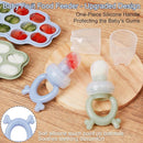 KingKam Baby Breastmilk Popsicle Molds & Baby Fruit Feeder (2 Pack), Baby Food Freezer Tray Storage Containers, Silicone Pacifier Feeder and Teether by TinyTreasures Baby Boutique