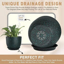 Plant Pots 10/9/8/7.5/7 inch Set of 5,Flower Pots with Multi Mesh Drainage Holes, Large Planters for Indoor Outdoor Garden Plants and Flowers. (Green Speckles) by GreenHaven Gardens