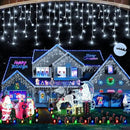 Hezbjiti Christmas Lights Outdoor, 400LED 33FT LED Icicle Lights 8 Modes 75 Drops Fairy String Lights for Christmas Decor Eaves Party Yard Garden by GreenHaven Gardens