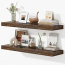 Dreamland 36 Inches Floating Shelves for Wall, 9.3" Deep Long Floating Shelves Set of 2, Large Display & Storage Shelf, Wall Shelf for Bathroom Bedroom Living Room Kitchen Office, Rustic Brown by CozyNest Decor