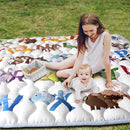 Baby Play Mats for Floor, 71”x59” Upgraded Thickness & Larger Super Soft Playmat for Babies and Toddlers, Foldable Washable, Upgrade Anti-Slip Crawling Mat for Playpen(Animal Alphabets) by TinyTreasures Baby Boutique