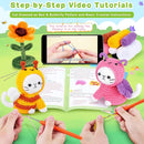 Crochet Kit for Beginners, 2PCS Cats Dressed as Bee and Butterfly Crochet Kits with Step-by-Step Video Tutorials, Beginner Crochet Kits for Kids and Adults, Animal Crocheting Kit for Starters by TinyTreasures Baby Boutique