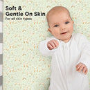 KeaBabies 2-Pack Organic Crib Sheets for Boys, Girls - 52x28 Fitted Crib Mattress Sheet Neutral, Breathable Jersey Cotton Cover for Baby Bed, Toddler Mattress, Soft & Cute Prints (Foxtrot) by TinyTreasures Baby Boutique