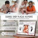 Baby Hand and Footprint Kit with Photo & Birth Details, Inkless Hand and Footprint Kit, Newborn Keepsake Plaque, Baby Shower Gifts (STYLE 1 (Fully Personalized) (Welcome To The World - Baby Girl)) by TinyTreasures Baby Boutique