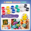 ESRICH 10 Set Mini Canvas Painting Kit, Minis Acrylic Paint Set, St. Patrick's Party Gifts,4 * 4inCanvas with Easel, Acrylic Paints,Brushes,Palette,Mini Easel Canvas for Kids Adults Painting Party by TinyTreasures Baby Boutique