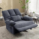 Oversized Power Recliner Chair 350lb with Hidable Cup Holders, Extra Wide Large Big Electric Recliner Chair with Lumbar Support Pillow Nursery Chair Living Room (Power, GREY-ET6008) by CozyNest Decor