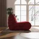Bean Bag Chair, Loveseat Fireside Chair Bean Bag Sofa Large Bean Bag Chair for Adults, 2 Seater Bean Bag Chairs for Teens with High Density Comfortable Foam, Bean Bag for Living Room (Red) by CozyNest Decor