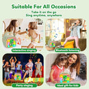 Dinosaur Karaoke Machine for Kids, Portable Mini Karaoke Machine with 2 Wireless Microphones, 4 5 6 7 8 9 10 Years Old Girl Boy Easter Christmas Birthday Gift Colorful Lighted Speaker Toys by TinyTreasures Baby Boutique
