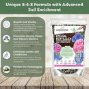 Slow Release Hydrangea Fertilizer with Iron & Sulfur – Indoor & Outdoor Soil Acidifier for Miracle Growth (4 qt) by GreenHaven Gardens