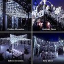 480 LED 49FT Christmas Lights Plug in 8 Modes with Timer Dimmable Christmas Decorations Outdoor Waterproof Indoor Curtain String Lights for Roof Porch Garden Holiday Wedding Party Decor Cool White by GreenHaven Gardens