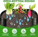 17" Tall Outdoor Garden Raised Garden Bed Kits, 4ft X 2ft Oval,0.8MM Thick Metal Raised Planter Bed/Ground Planter Box for Variety of Flowers,Herbs,Vegetables (Black, 48X24X16.5 Inches) by GreenHaven Gardens