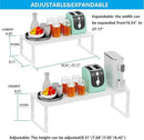 Expandable Spice Rack,Stackable Storage for Cabinet, Multi-Functional Kitchen Shelving,Height-Adjustable,Sustainable Organizer Solution(1Pack/White/Medium) by CozyNest Decor