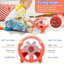 Steering Wheel Toy,Driving Steering Wheel Toy for Kids Backseat,Interactive Educational Learning Sensory Toy with Vibration,Simulated Car Toys with Light Songs for Infant Preschool Kids Toddler Gifts by TinyTreasures Baby Boutique