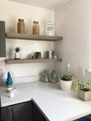 Joel's Antiques - 54 Inch Wooden Floating Shelves for Wall - 54x8x2 in - Made of Natural Wood - Long Heavy Duty Rustic Wall Shelves for Bedroom - Perfect for Living Room, Kitchen - Grey by CozyNest Decor