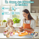 Kids Pottery Wheel Kit - Mini Pottery DIY Kit & Tools for Beginners with Clay and Sculpting Tools, Complete Painting Kit Supplies Arts and Crafts Toys Gifts for Kids 4-6 6-8 8-12 Year Old Boys Girls by TinyTreasures Baby Boutique