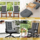 YZ HOME Rocking Chair Cushion, Set of Thicken Seat & Back Chair Cushions with Memory Foam, Non-Slip Chair Pad with Ties for for Indoor&Outdoor Rocker, Light Grey, 22x17x5/17x17x5 by CozyNest Decor