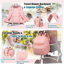 Weitars Diaper Bag Backpack Large Baby Diaper Bag with Changing Pad Travel Diaper Backpack,Baby Bag for Boys Girls,Stroller Straps,5 Insulated Pockets (Pink) by TinyTreasures Baby Boutique