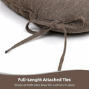 RACE LEAF 19" x 19" Patio Chair Seat Pads Brown - Outdoor/Indoor Patio Cushions Set of 2 - Replacement Cushions for Chairs and Seating - Olefin Seat Pads for Porch, Deck, and Garden Seats by GreenHaven Gardens