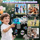 EagleStone 2 Pack Kids' Bubble Guns, Automatic Bubble Machines with 10-Hole Wands, Blasters for Toddlers,Lights Up Bubble & Solution, Easter, Wedding Party Favors, Outdoor for Boys & Girls by TinyTreasures Baby Boutique