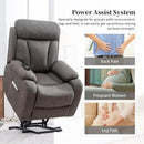Power Lift Chair Recliners for Elderly, Modern Overstuffed Electric Seniors Recliner Chair with Remote Control Side Pocket for Living Room Bedroom (Dark Grey) by CozyNest Decor