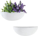MyGift White Ceramic Wall Planters for Indoor Plants, Half Bowl Hanging Vase, Wall Mounted Succulent Planters, Set of 2 by GreenHaven Gardens