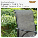 Sophia & William Outdoor Bar Set, Patio Bar Table and Chairs Set, Bar Height Patio Set - 4 x Swivel Bar Chairs(Grey), 1 x Rectangular Bar Table by CozyNest Decor