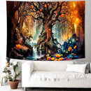 Delur Magical Forest Tapestry Fantasy Tree of Life Fairy Tale Enchanted Mystical Forest Tapestry Psychedelic Nature Landscape Wall Hanging Headboard for Bedroom Living Room Home Decor (51.2" x 59.1") by CozyNest Decor